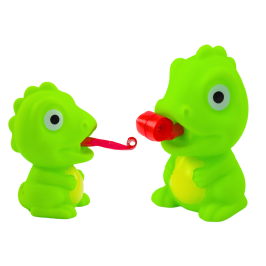 Rubber Dinosaur With Retractable Tongue Green 8CM