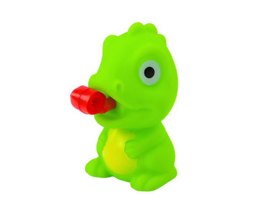 Rubber Dinosaur With Retractable Tongue Green 8CM