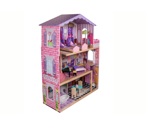 Wooden House Stella Three Floors Balcony Elevator 126 cm