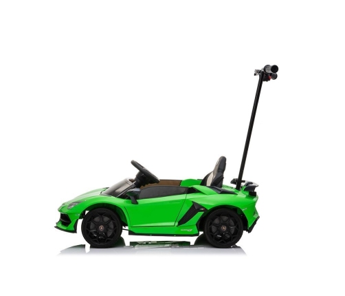 Bērnu elektroauto ar rokturi vecākiem Lamborghini Aventador SX2018 Green