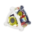 Colourful Educational Cube Rattle Shapes Mirror for Baby White and Blue