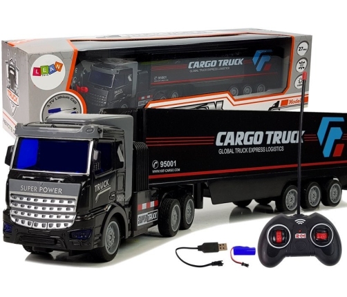 Remote Controlled 27 Mhz 1:48 Black Delivery Truck