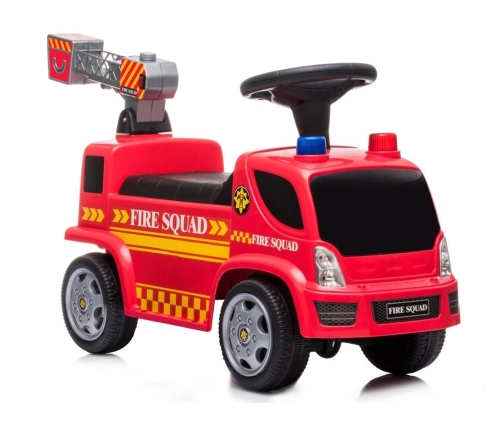 Fire Brigade Riding Vehicle Ladder Soap Bubbles Sounds Roosters