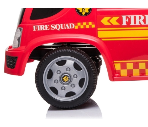 Fire Brigade Riding Vehicle Ladder Soap Bubbles Sounds Roosters