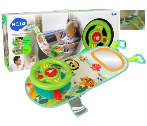 Interactive Baby Car Steering Wheel Belt Mirror