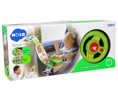 Interactive Baby Car Steering Wheel Belt Mirror