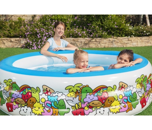 Inflatable Round Pool 196 cm x 53 cm Bestway 51122