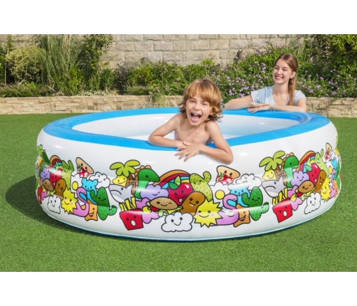 Inflatable Round Pool 196 cm x 53 cm Bestway 51122