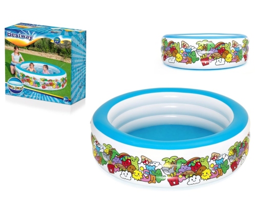 Inflatable Round Pool 196 cm x 53 cm Bestway 51122