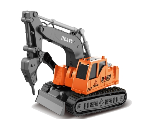 Caterpillar Excavator Drill 1:16 Orange Moving Arm