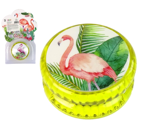 Jojo Handicraft Game with Flamingo  A timeless toy Yellow YoYo