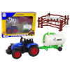 Farm Set Tractor Milk Tank Cow 1:64