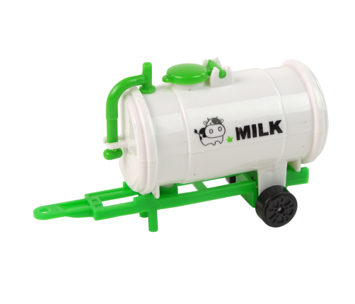 Farm Set Tractor Milk Tank Cow 1:64