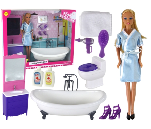 Children's Doll Bathrobe Toilet Bathtub Bathroom