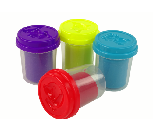 Animal Play Dough Set 4 Colors Cups