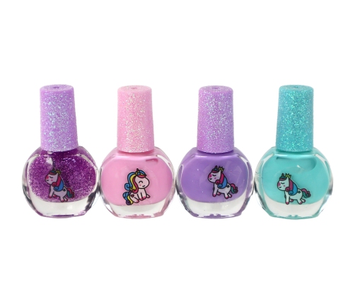 Beauty Set Colorful Nail Polishes 4 Pieces Unicorns