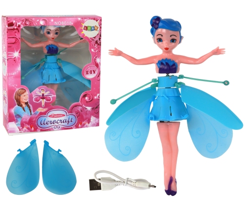 Hand Controlled Magic Blue Fairy Flying Doll