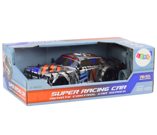 Remote Controlled Sports Car RC 1:18 Gray