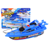 Police Boat Battery Operated Floating Boat Blue Water Toy