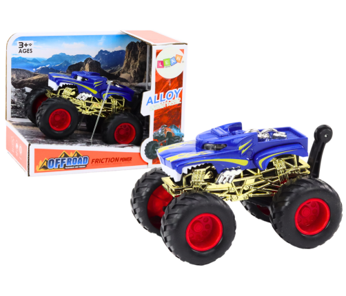 Toy Car Off-Road Vehicle Big Rubber Wheels Blue