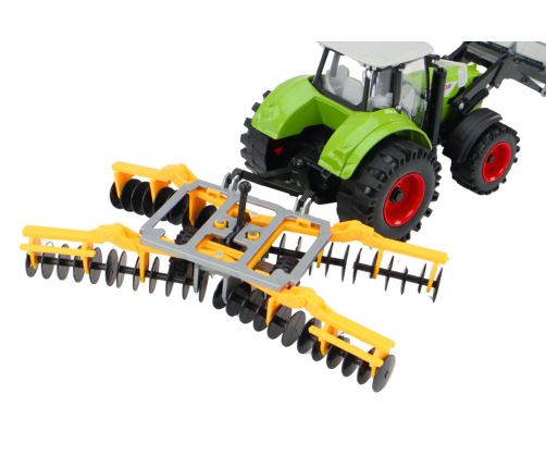 Agricultural Tractor Excavator With Disc Harrow Green Drive