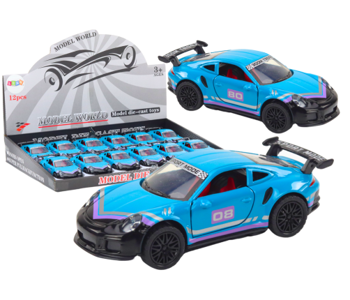 Car Sports Car 1:32 Friction Drive Metal Turquoise