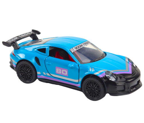 Car Sports Car 1:32 Friction Drive Metal Turquoise