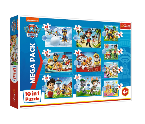 Paw Patrol Puzzle 10 in 1 Reliable Paw Patrol Team Trefl 96001