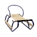 Metal Sled with Backrest Strap Blue