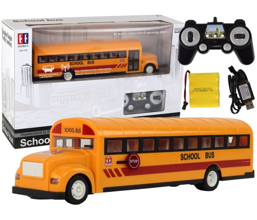 Yellow Remote Controlled R/C School Bus with Opening Doors