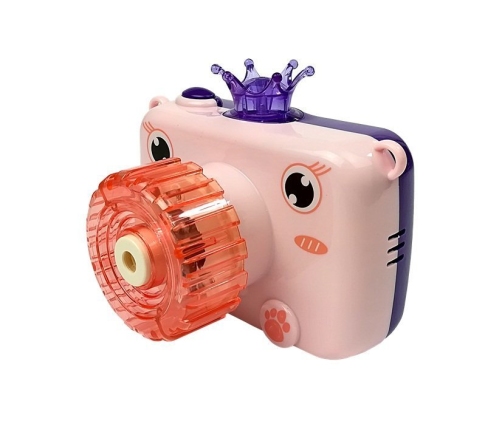 Camera blows soap bubbles Battery Pink Bubble Generator