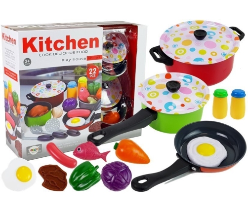 Kitchen Set Dishes Cook 22 pieces