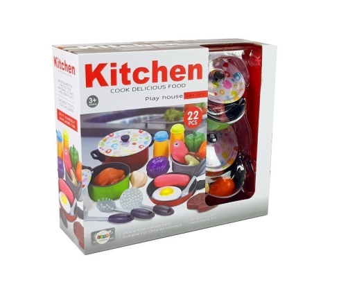 Kitchen Set Dishes Cook 22 pieces