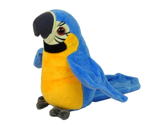 Interactive Talking Blue Parrot Repeating Words