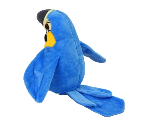 Interactive Talking Blue Parrot Repeating Words