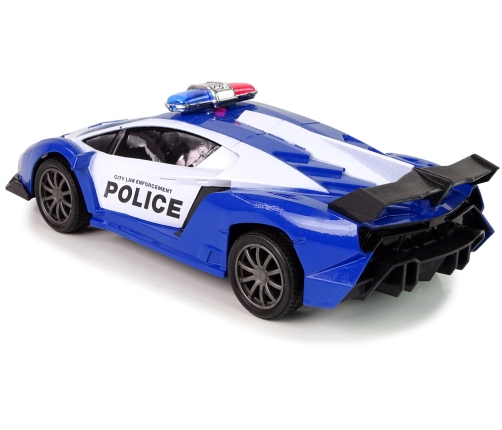 Police Racing Car  Police Vehicle 1:16 LED Lights  Remote-controlled  BLUE