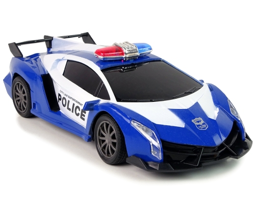 Police Racing Car  Police Vehicle 1:16 LED Lights  Remote-controlled  BLUE