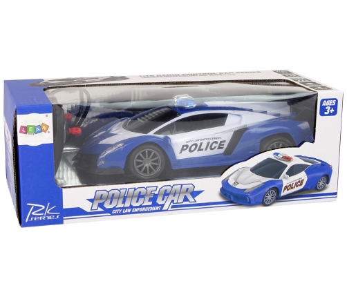 Police Racing Car  Police Vehicle 1:16 LED Lights  Remote-controlled  BLUE