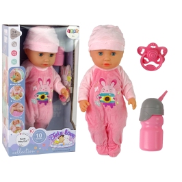 Baby Doll Pee Sounds Puppet Bottle Pink Pyjamas