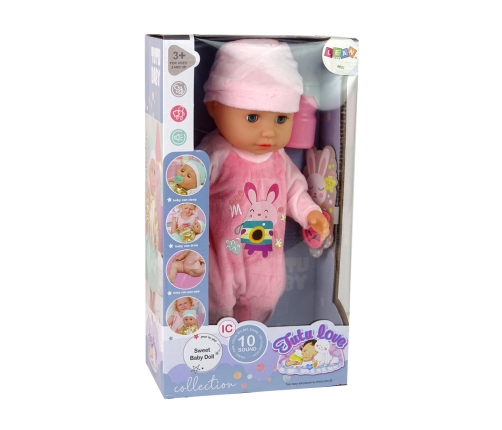 Baby Doll Pee Sounds Puppet Bottle Pink Pyjamas