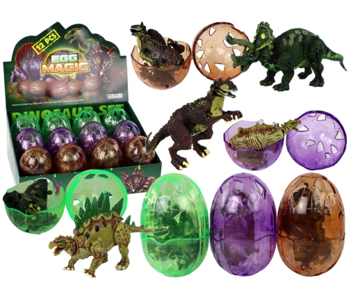 Dinosaur Figurine Egg 3 Colors 9 cm