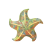 Mascot Plush Starfish Green Pillow 45 cm