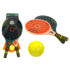 Set of 2 Children's Padel Rackets, Green, Beige, Yellow PU Ball