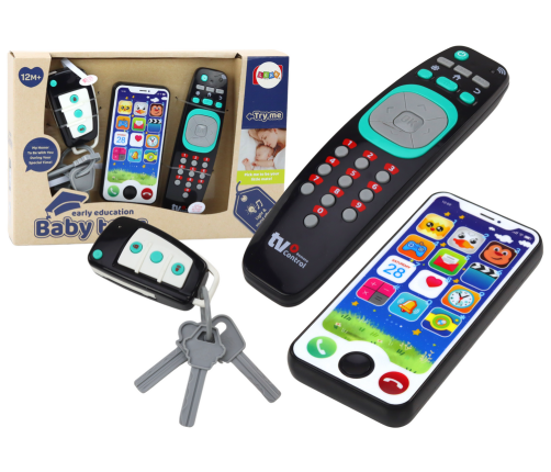 Toddler Toy Set Remote Control Keys Phone Lights Sounds