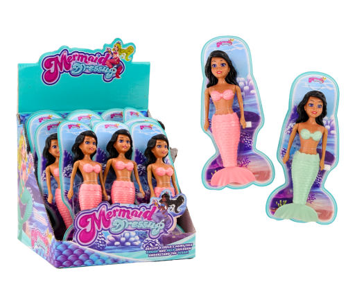 Wind-up Floating Water Mermaid Turquoise Pink Bath Doll MIX