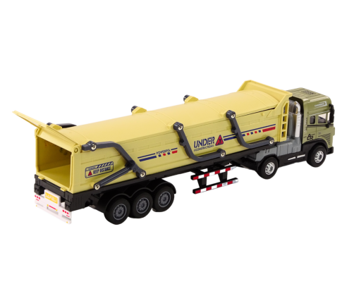 Truck With Trailer TIR Transport Vehicle 1:24 Sounds Lights Brown