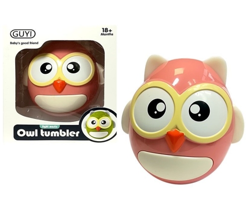 Baby rattle Teether Pink Owl