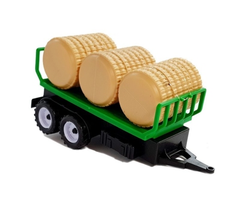 Tractor with Hay Bale Trailer and Tanker