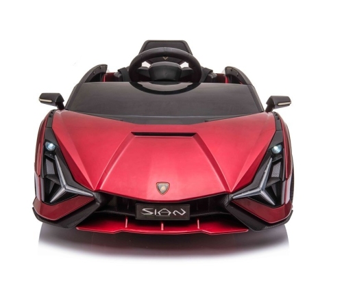 Elektriskā sporta automašīna bērniem Lamborghini Sian Red Painted