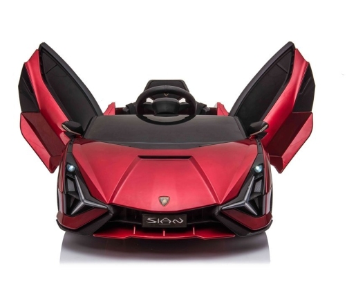 Elektriskā sporta automašīna bērniem Lamborghini Sian Red Painted